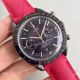 Swiss Omega Speedmaster Solid Black Case Red Leather replica Watch (2)_th.jpg